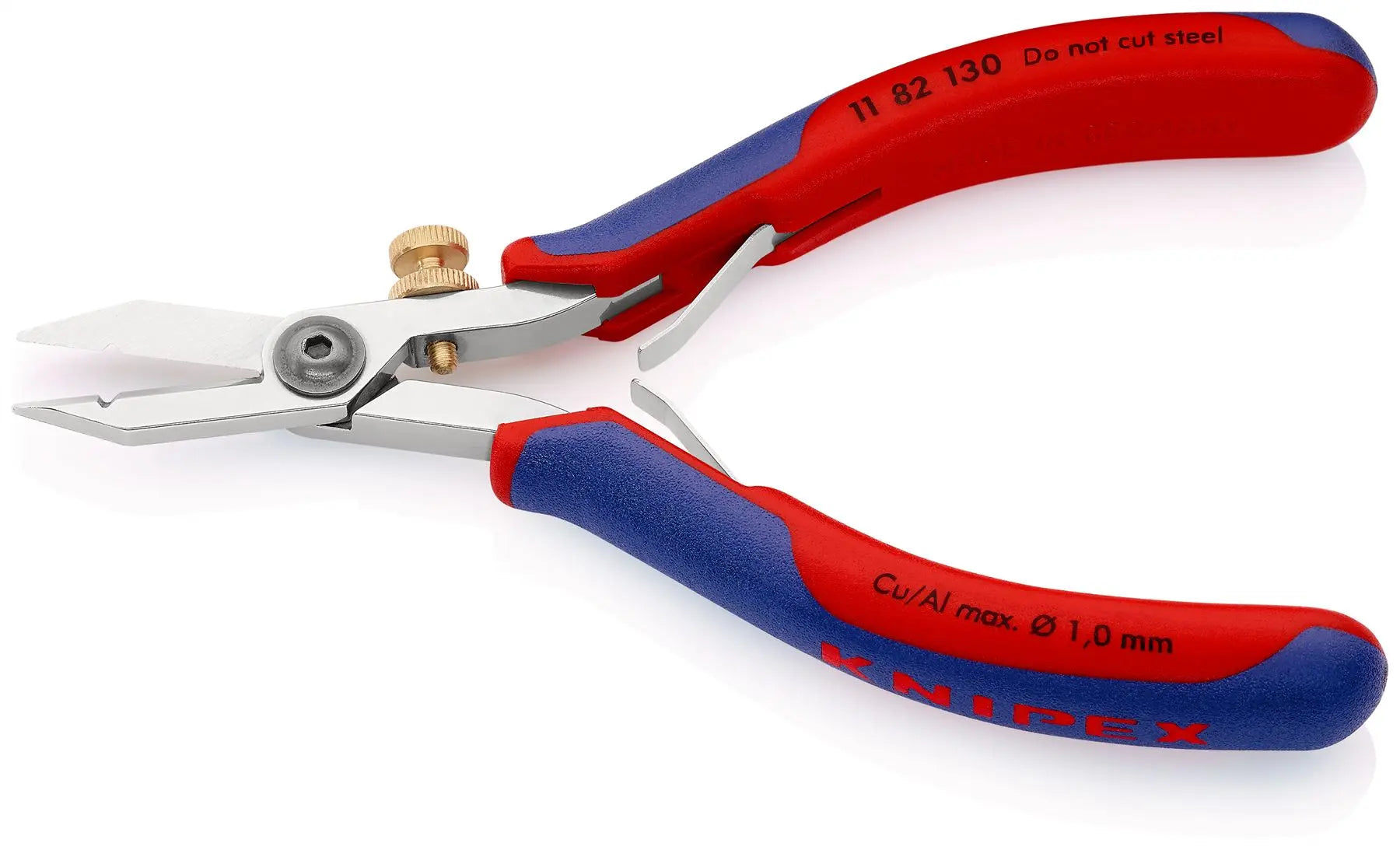 KNIPEX Electronics Wire Stripping Shears Pliers 130mm Multi Component Grips 11 82 130 White Rose Tools