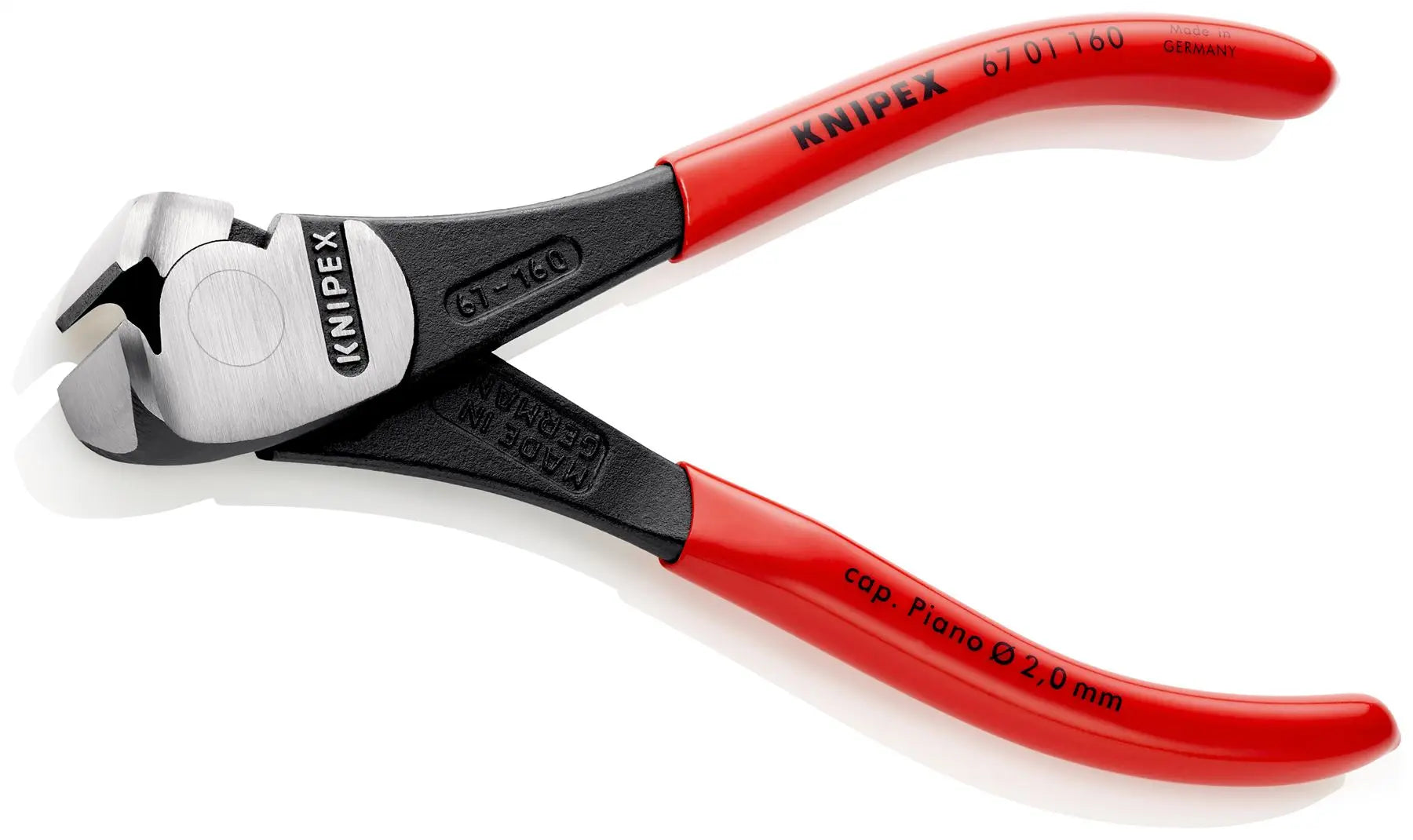 KNIPEX End Cutting Pliers Nipper High Leverage 160mm Plastic Coated 67 01 160 White Rose Tools