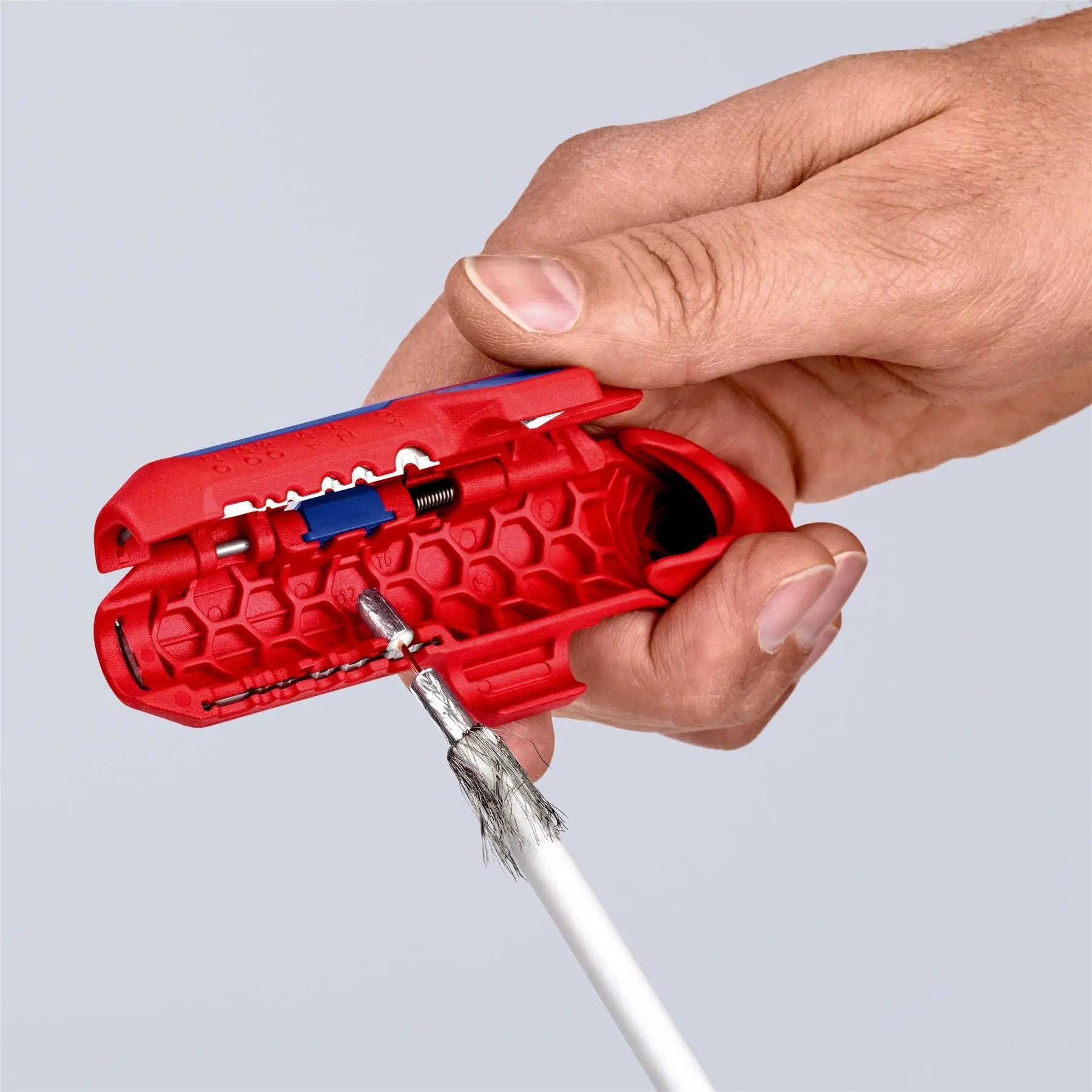 KNIPEX ErgoStrip Universal Wire Stripping Tool for Left Handers 135mm 16 95 02 SB White Rose Tools
