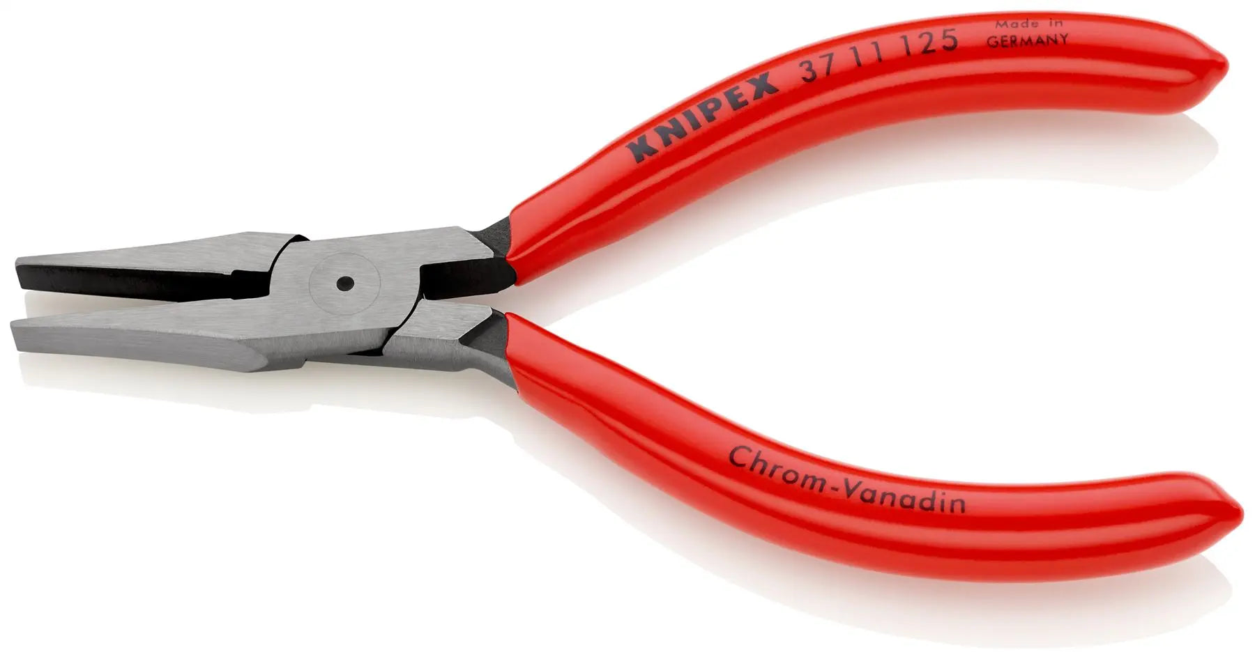 KNIPEX Flat Nose Pliers for Precision Mechanics 125mm Plastic Coated 37 11 125 White Rose Tools