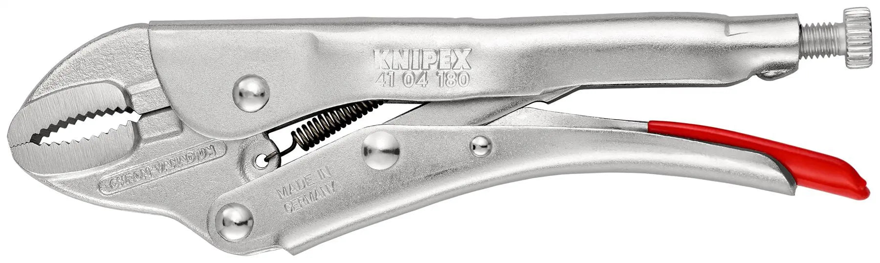 KNIPEX Grip Locking Pliers Mole Grips 180mm Galvanised 41 04 180  White Rose Tools