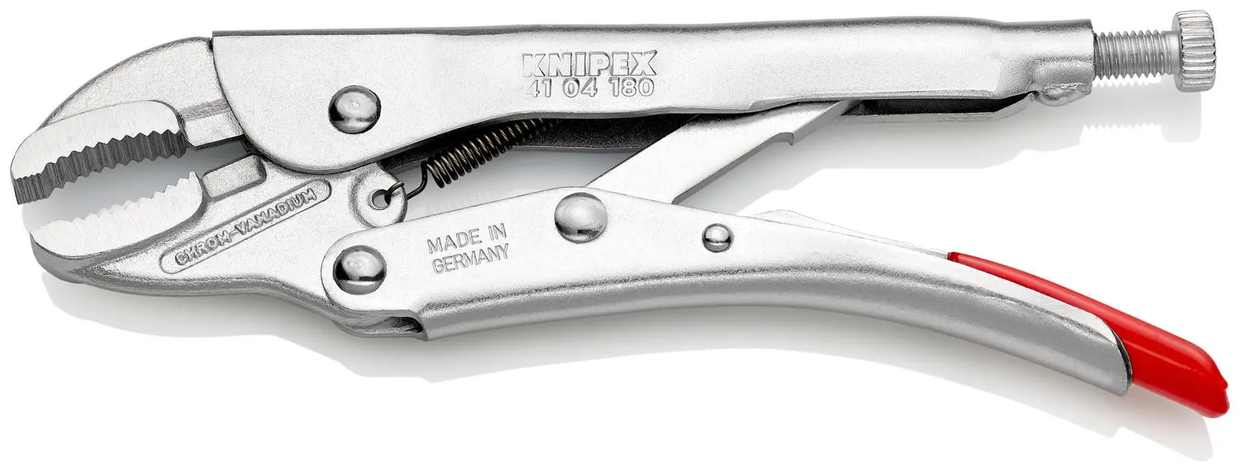 KNIPEX Grip Locking Pliers Mole Grips 180mm Galvanised 41 04 180  White Rose Tools