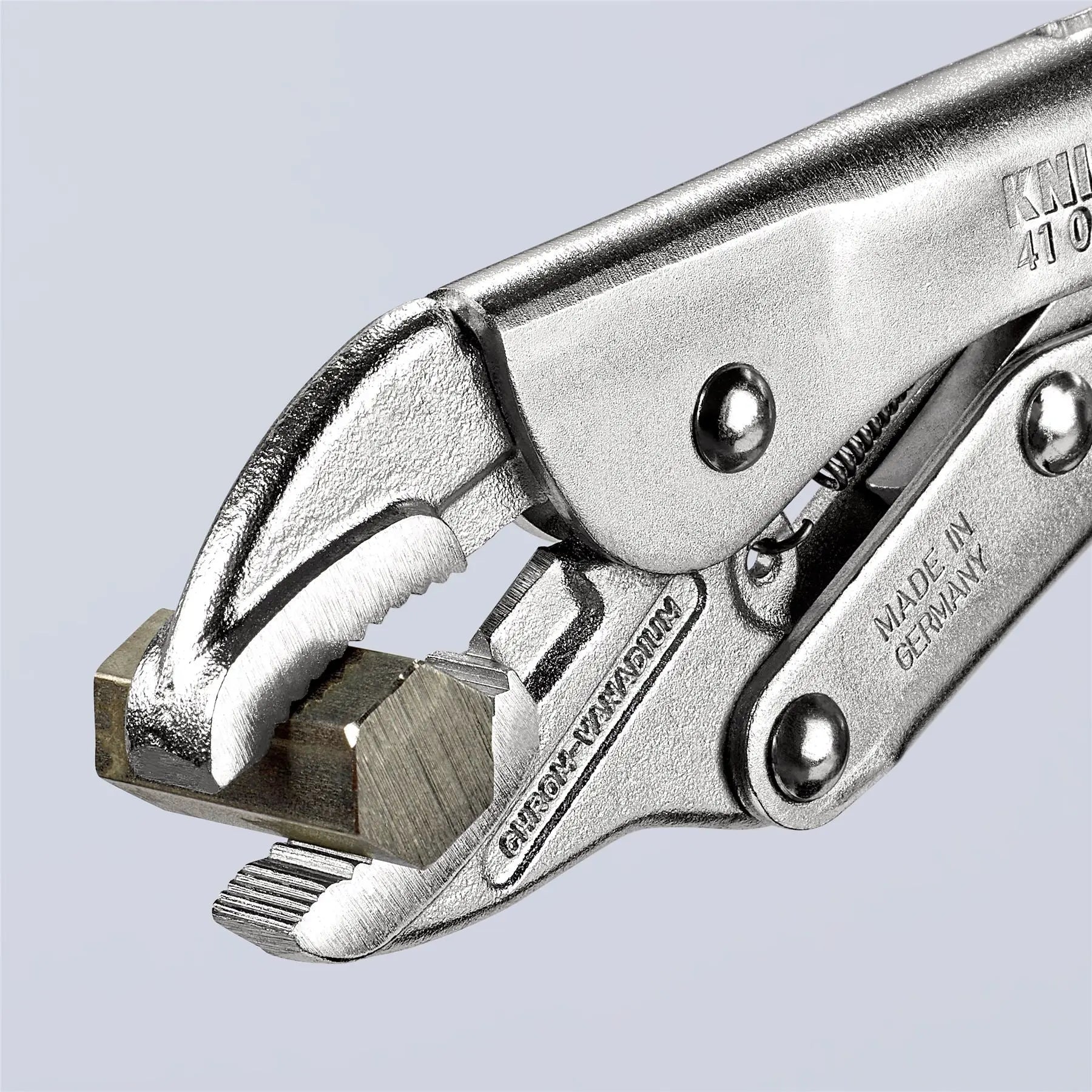 KNIPEX Grip Locking Pliers Mole Grips 180mm Galvanised 41 04 180 White Rose Tools