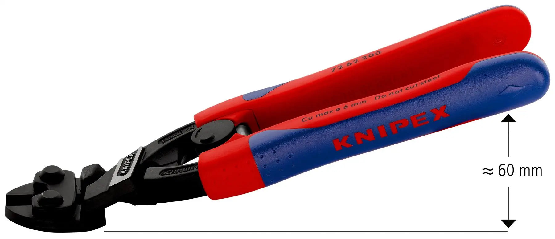 KNIPEX High Leverage Flush Cutter for Soft Metal and Plastic 200mm Multi Component Grips 72 62 200 White Rose Tools