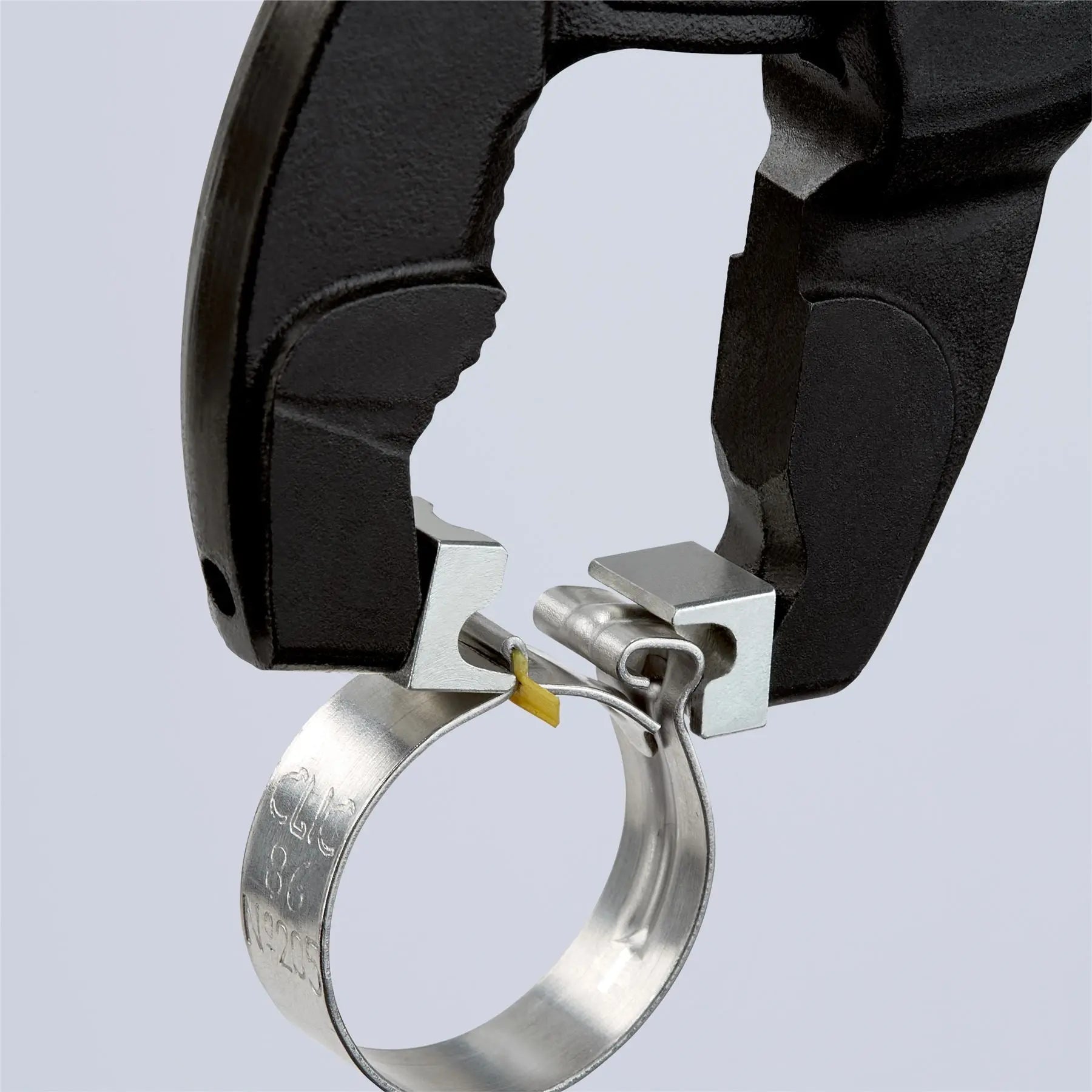 KNIPEX Hose Clamp Pliers for Click Clamps 180mm Plastic Coated Handles Non Slip 85 51 180 C White Rose Tools