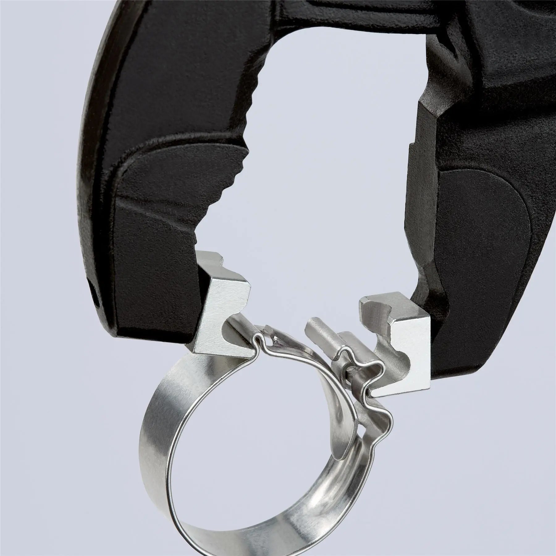 KNIPEX Hose Clamp Pliers for Click Clamps 180mm Plastic Coated Handles Non Slip 85 51 180 C White Rose Tools