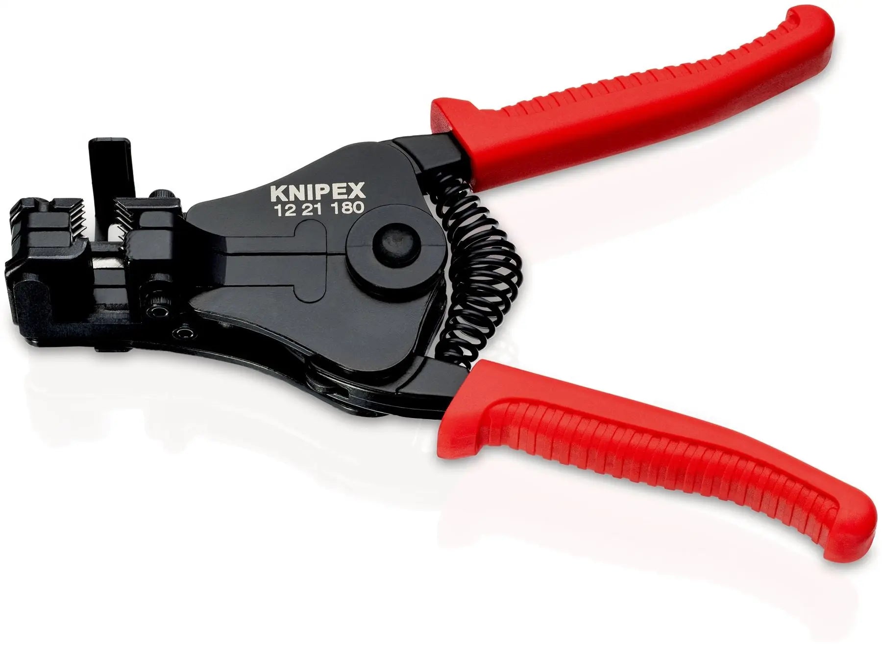 KNIPEX Insulation Stripper with Adapted Blades 180mm Stripping Pliers Plastic Coated 12 21 180 White Rose Tools