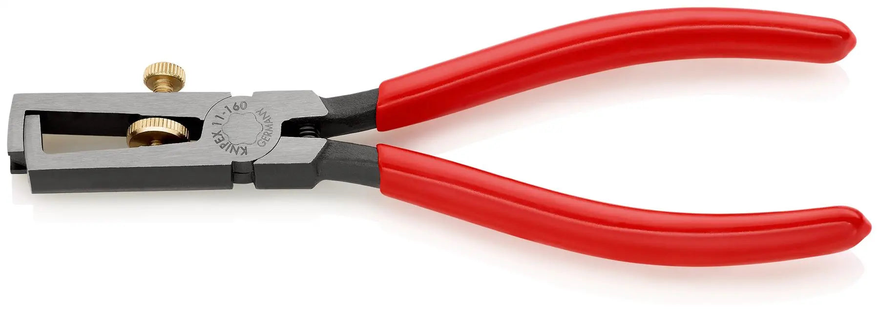 KNIPEX Insulation Stripper with Opening Spring 160mm Plastic Coated 11 01 160 White Rose Tools