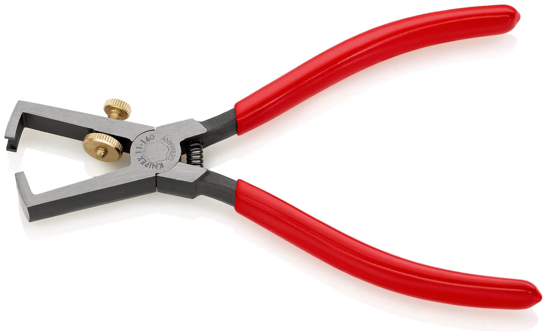 KNIPEX Insulation Stripper with Opening Spring 160mm Plastic Coated 11 01 160 White Rose Tools