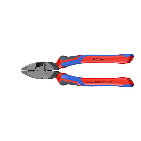 KNIPEX Linemans Pliers American Style 240mm Multi Component Grips 09 02 240 White Rose Tools