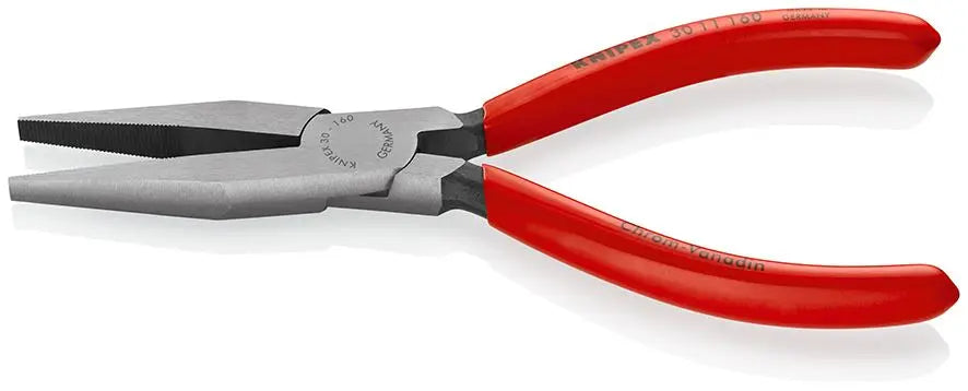 KNIPEX Long Nose Pliers Heavy Duty Wear Resisting 160mm Plastic Coated 30 11 160 White Rose Tools