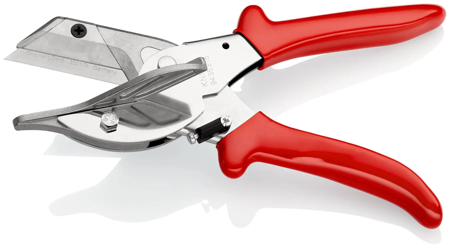 KNIPEX Mitre Shears Cutters for Plastic and Rubber Section 215mm Plastic Handles 94 35 215 White Rose Tools