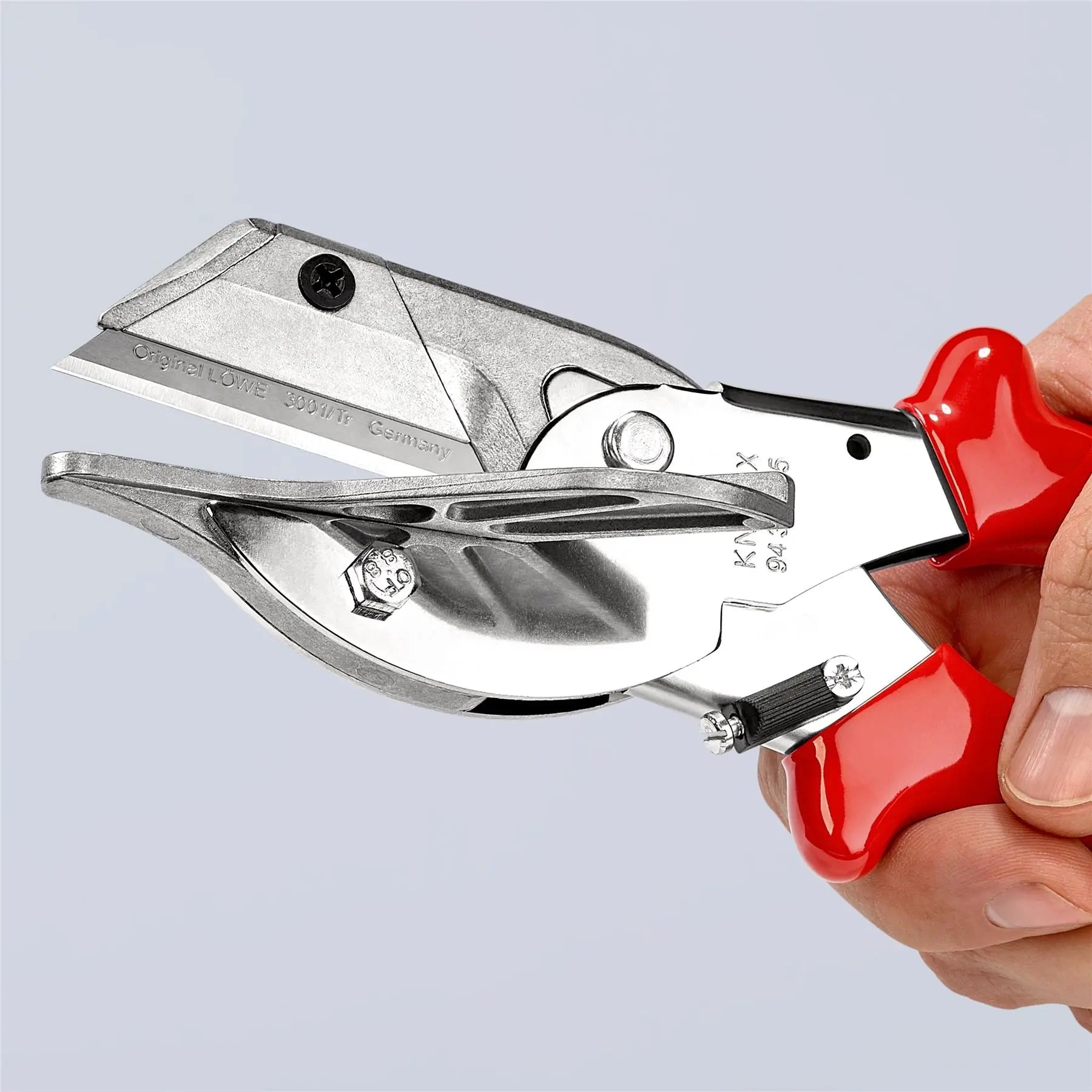 KNIPEX Mitre Shears Cutters for Plastic and Rubber Section 215mm Plastic Handles 94 35 215  White Rose Tools
