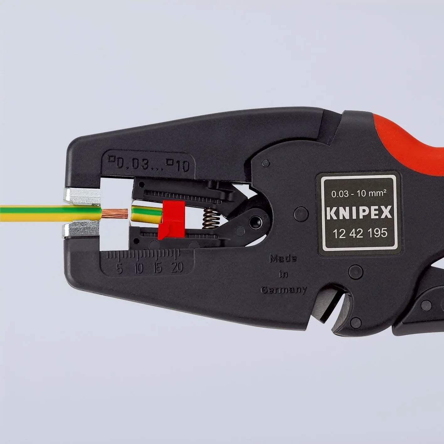 KNIPEX MultiStrip 10 Automatic Insulation Stripper 195mm Wire Stripping Pliers 12 42 195 SB White Rose Tools