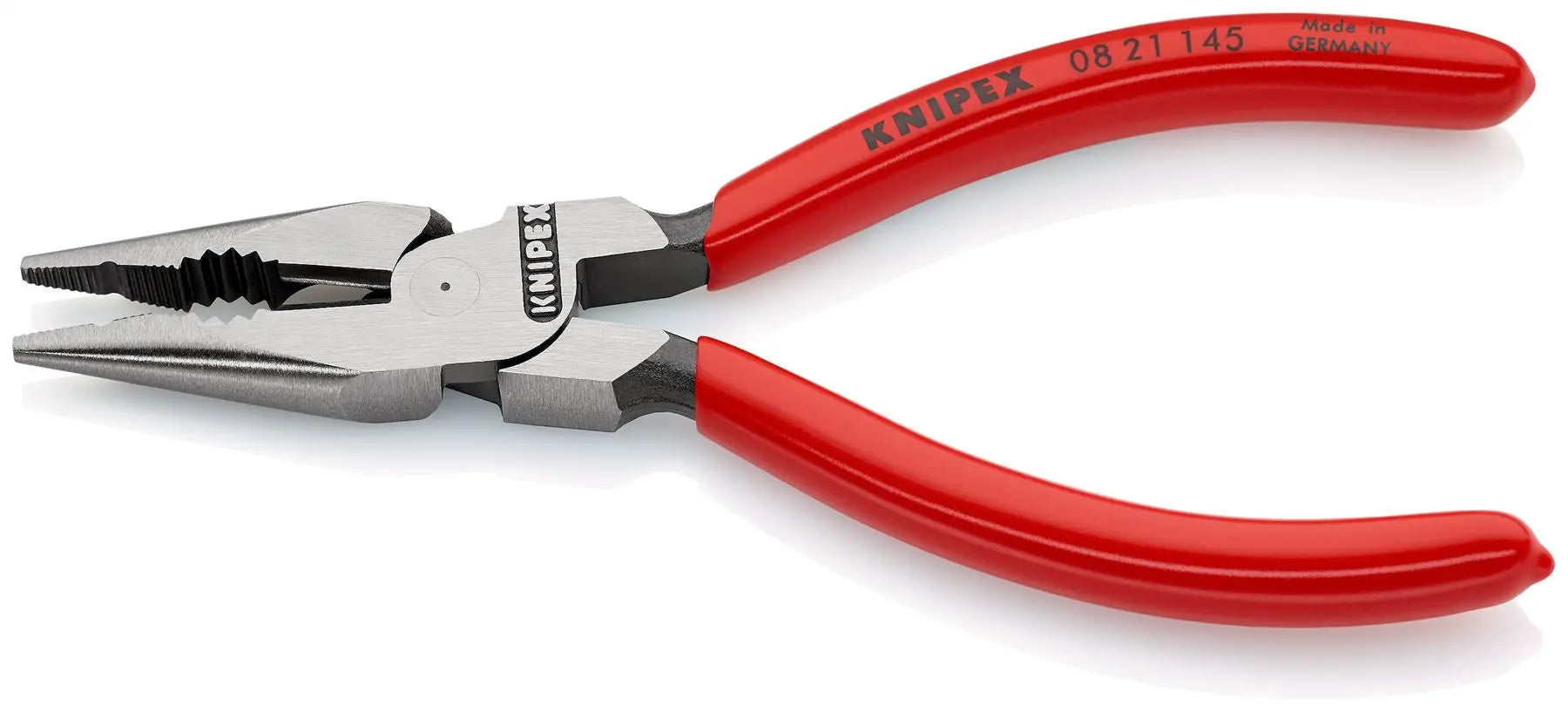 KNIPEX Needle Nose Combination Pliers 145mm Plastic Coated 08 21 145 White Rose Tools