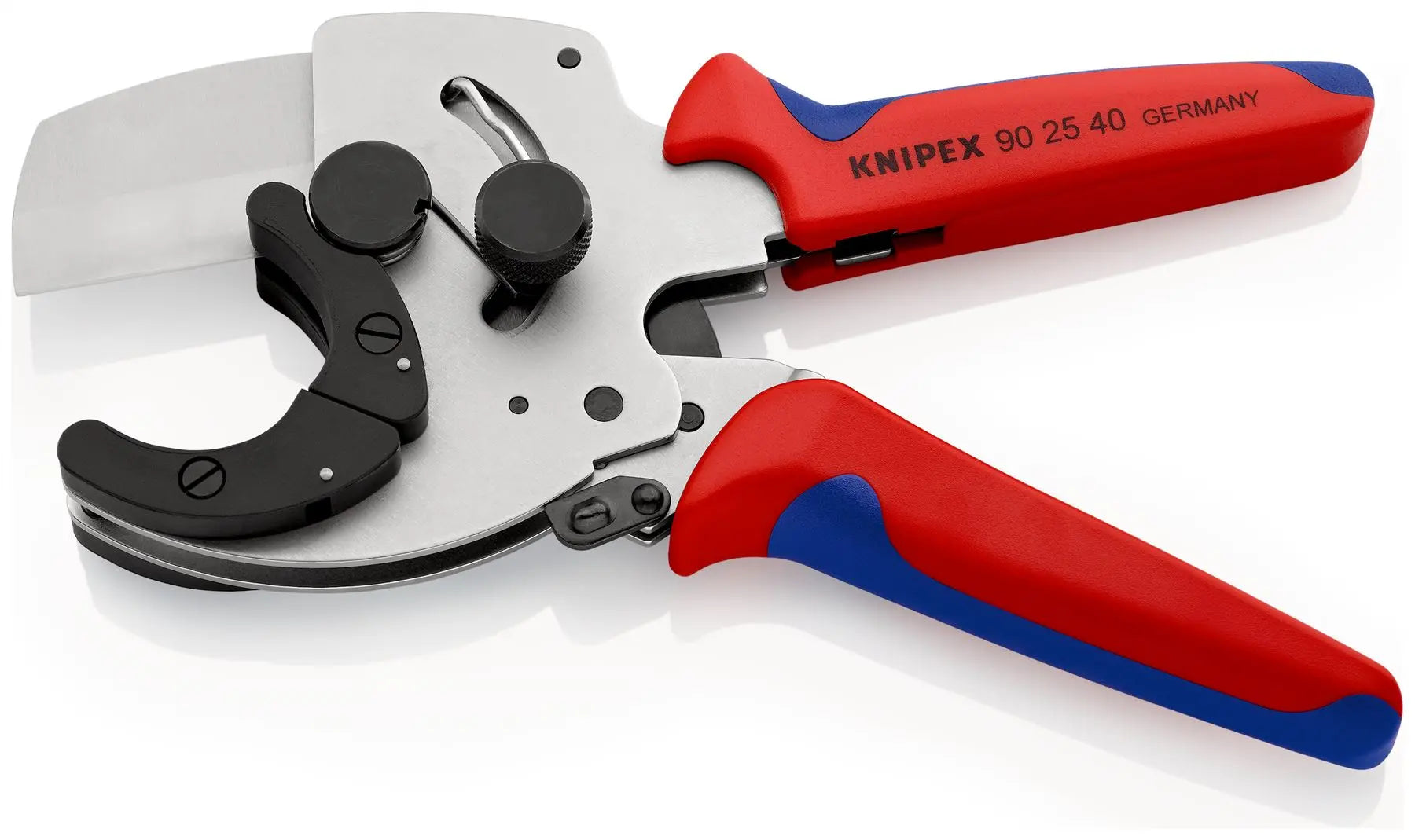 KNIPEX Pipe Cutter for Composite and Plastic Pipes 40mm Capactiy Multi Component Grips 90 25 40 White Rose Tools