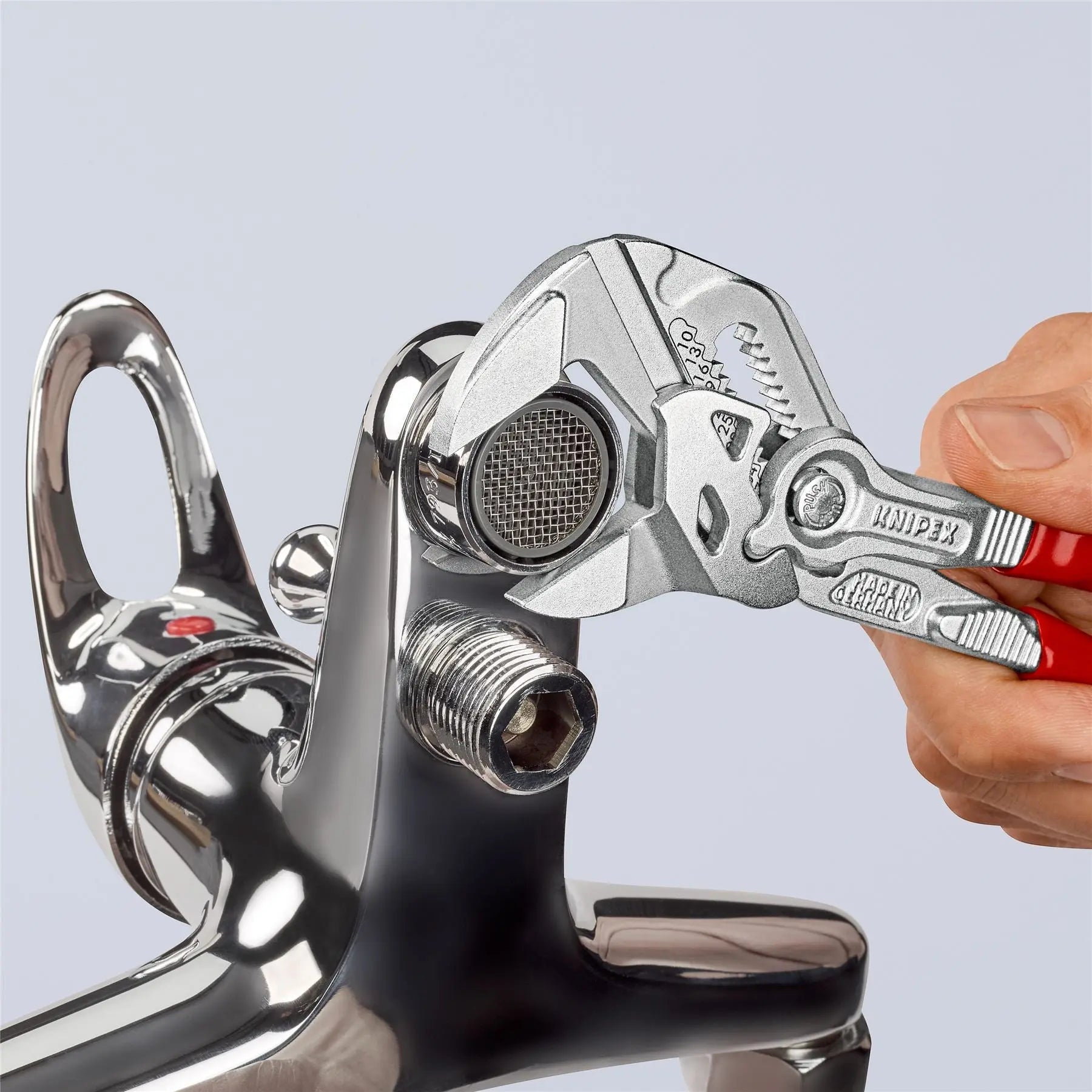 KNIPEX Pliers Wrench Slip Joint Plier 180mm Chrome Plastic Coated Handles 86 03 180 SB White Rose Tools