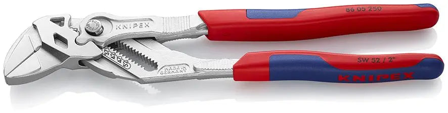 KNIPEX Pliers Wrench Slip Joint Plier 250mm Chrome Multi Component Grips 86 05 250 SB White Rose Tools