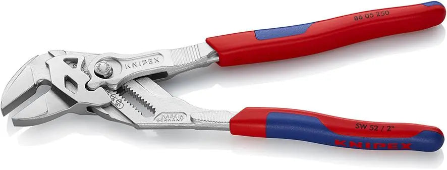 KNIPEX Pliers Wrench Slip Joint Plier 250mm Chrome Multi Component Grips 86 05 250 SB White Rose Tools