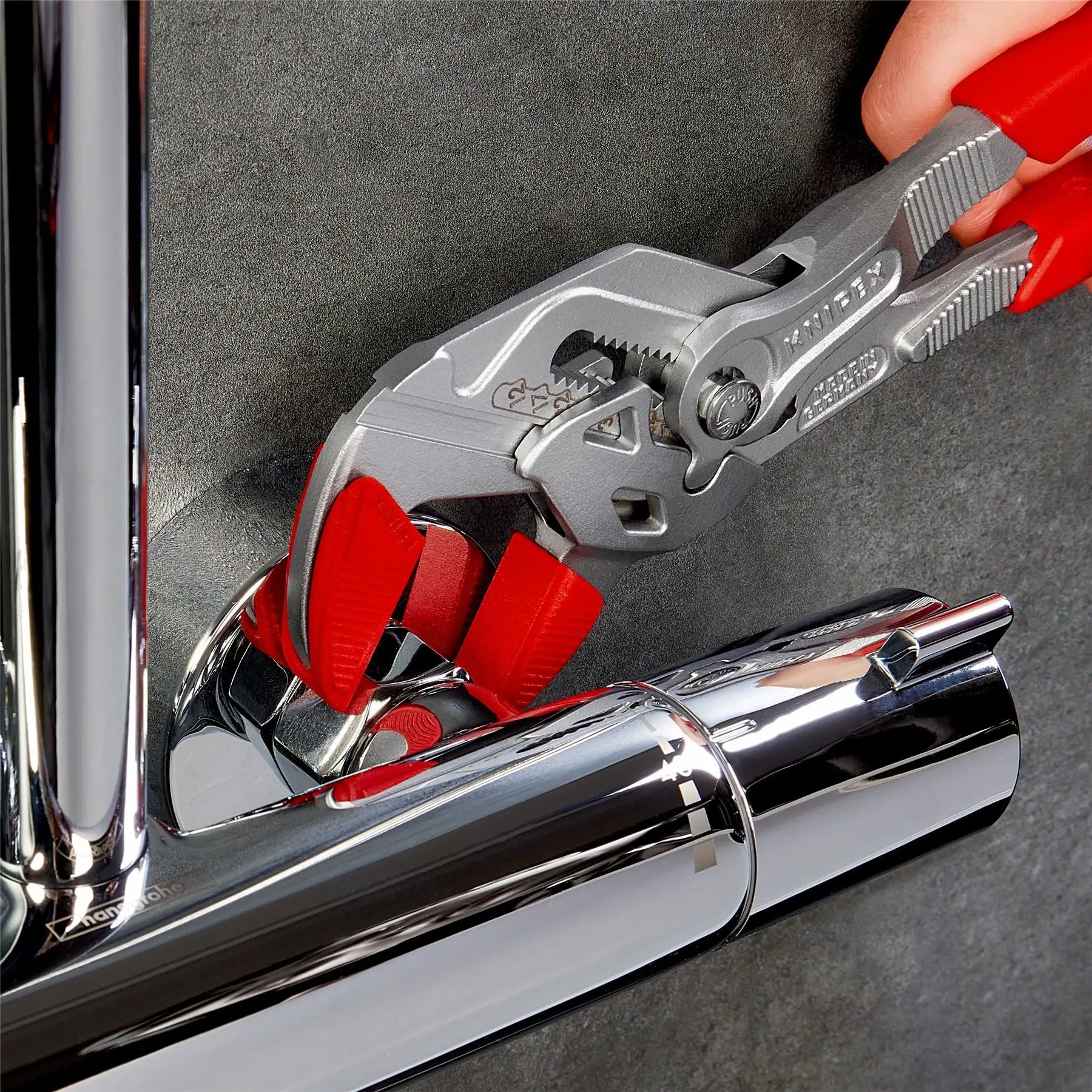 KNIPEX Pliers Wrench Slip Joint Plier 250mm Chrome Plastic Coated Handles 86 03 250 SB White Rose Tools