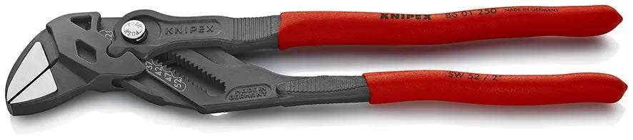 KNIPEX Pliers Wrench Slip Joint Plier 250mm Plastic Coated Handles Non Slip 86 01 250 SB White Rose Tools