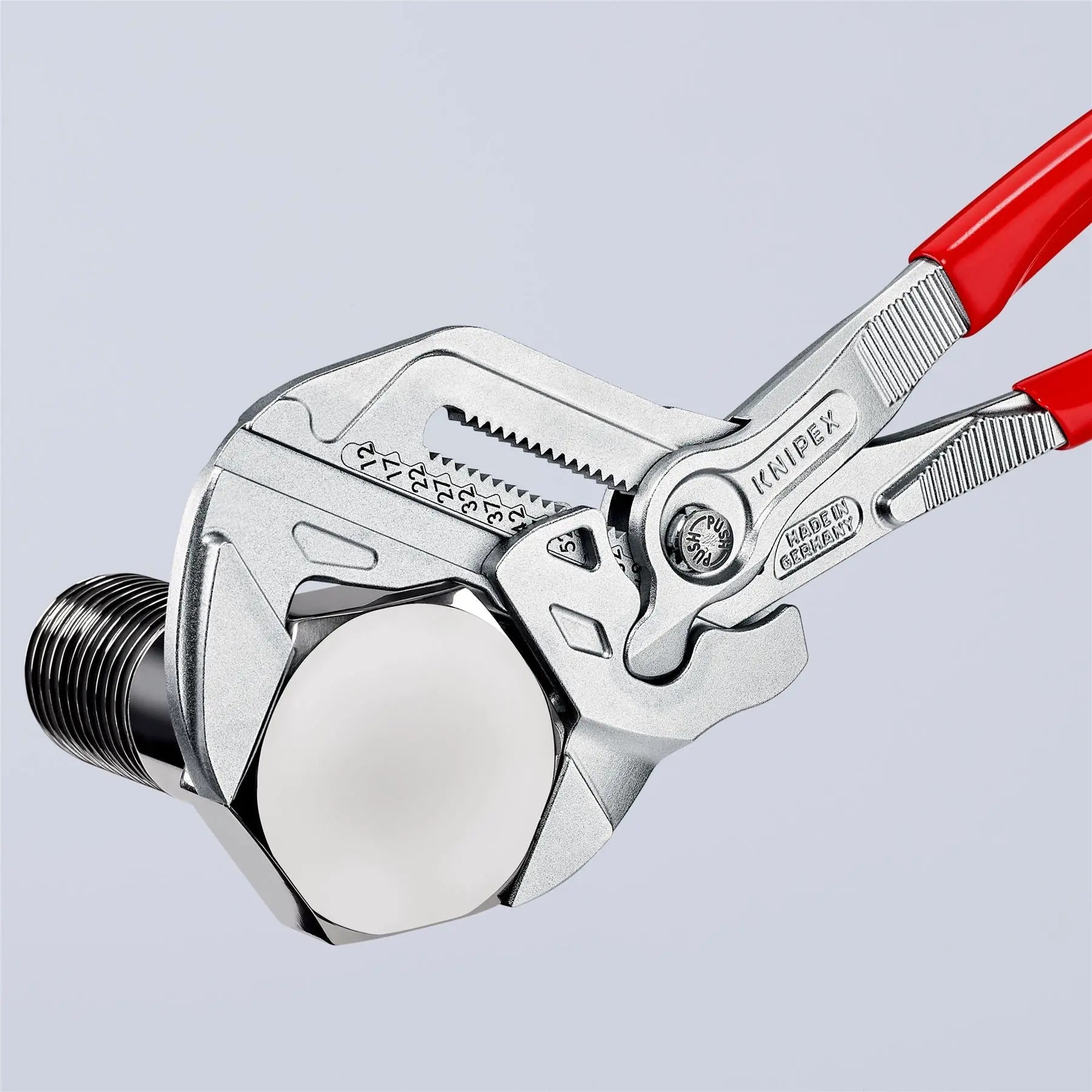 KNIPEX Pliers Wrench Slip Joint Plier 300mm Chrome Plastic Coated Handles 86 03 300 SB White Rose Tools