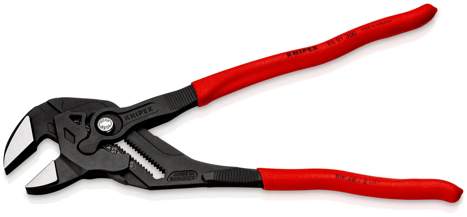 KNIPEX Pliers Wrench Slip Joint Plier 300mm Plastic Coated Handles Non Slip 86 01 300 SB White Rose Tools