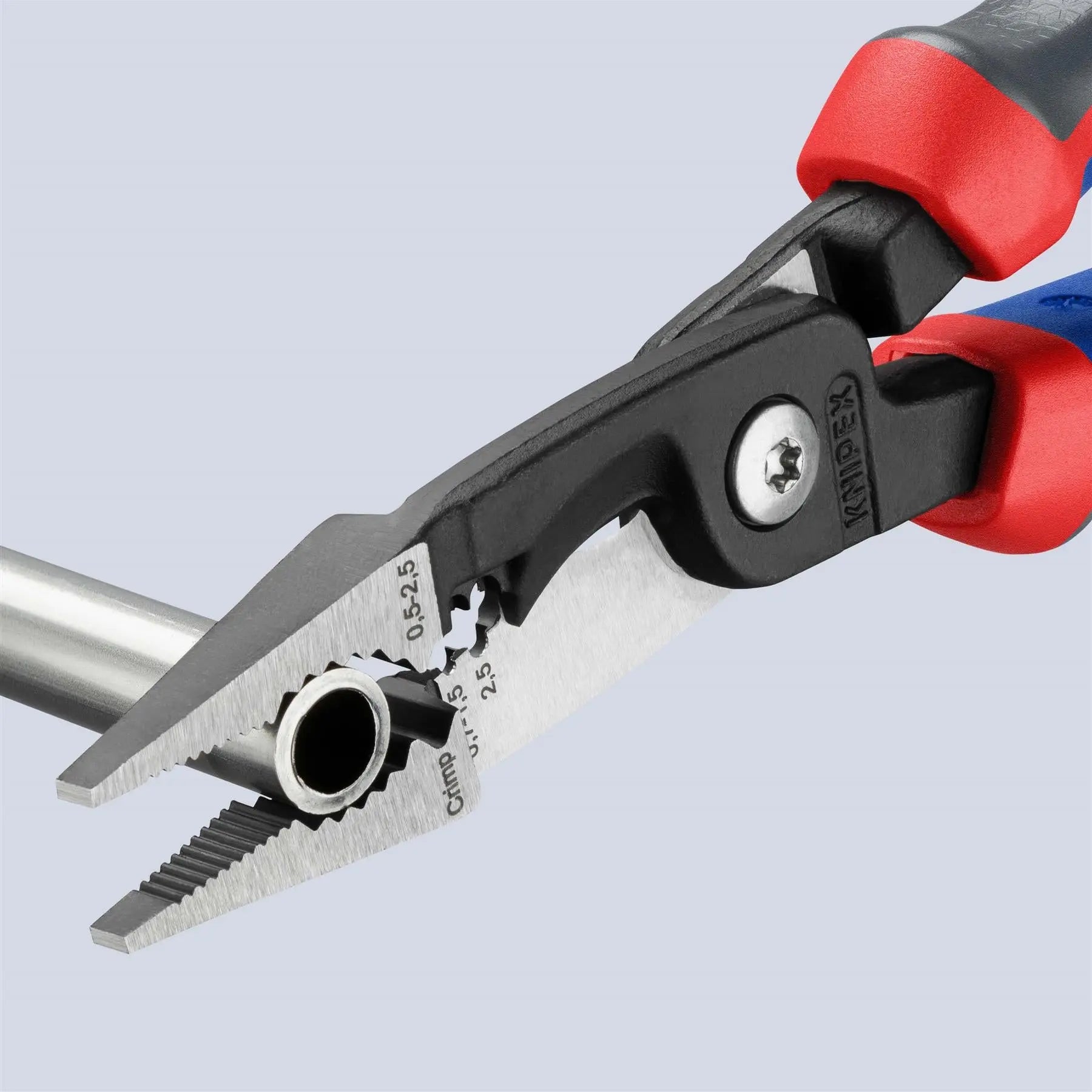 KNIPEX Pliers for Electrical Installation 200mm Multi Component Grips 13 82 200 White Rose Tools