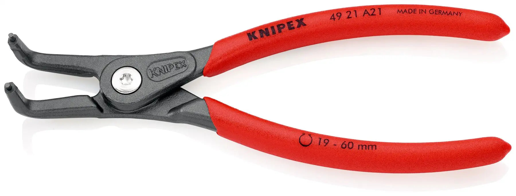 KNIPEX Precision Circlip Pliers for External Circlips on Shafts 165mm 1.8mm Diameter Tips 49 21 A21 White Rose Tools