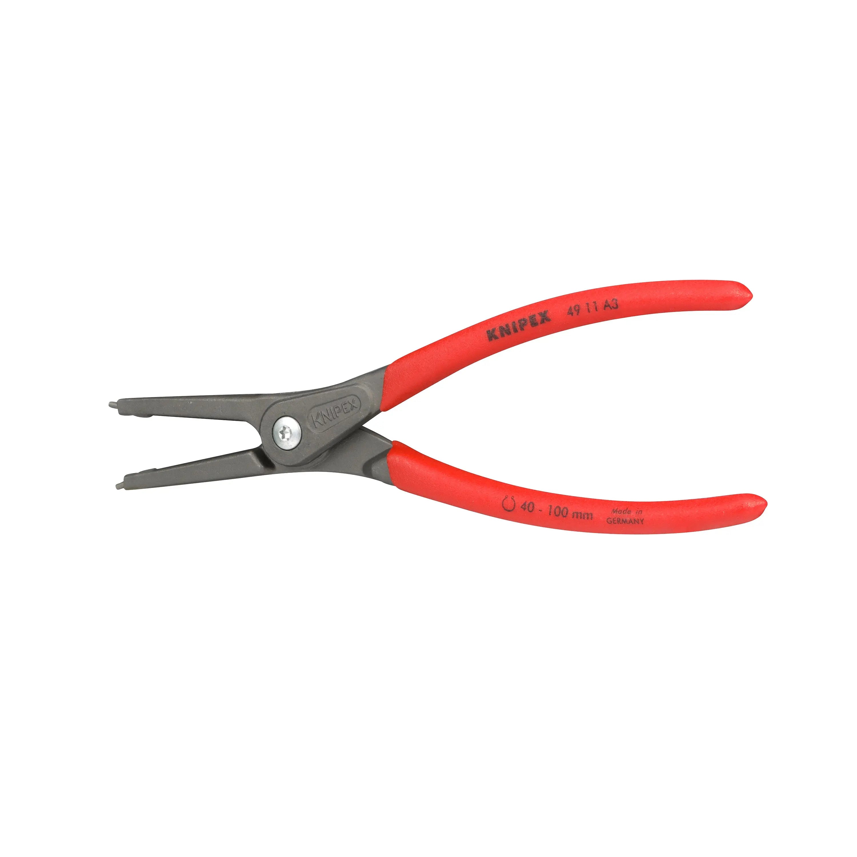 KNIPEX Precision Circlip Pliers for External Circlips on Shafts 225mm 2.3mm Diameter Tips 49 11 A3 White Rose Tools