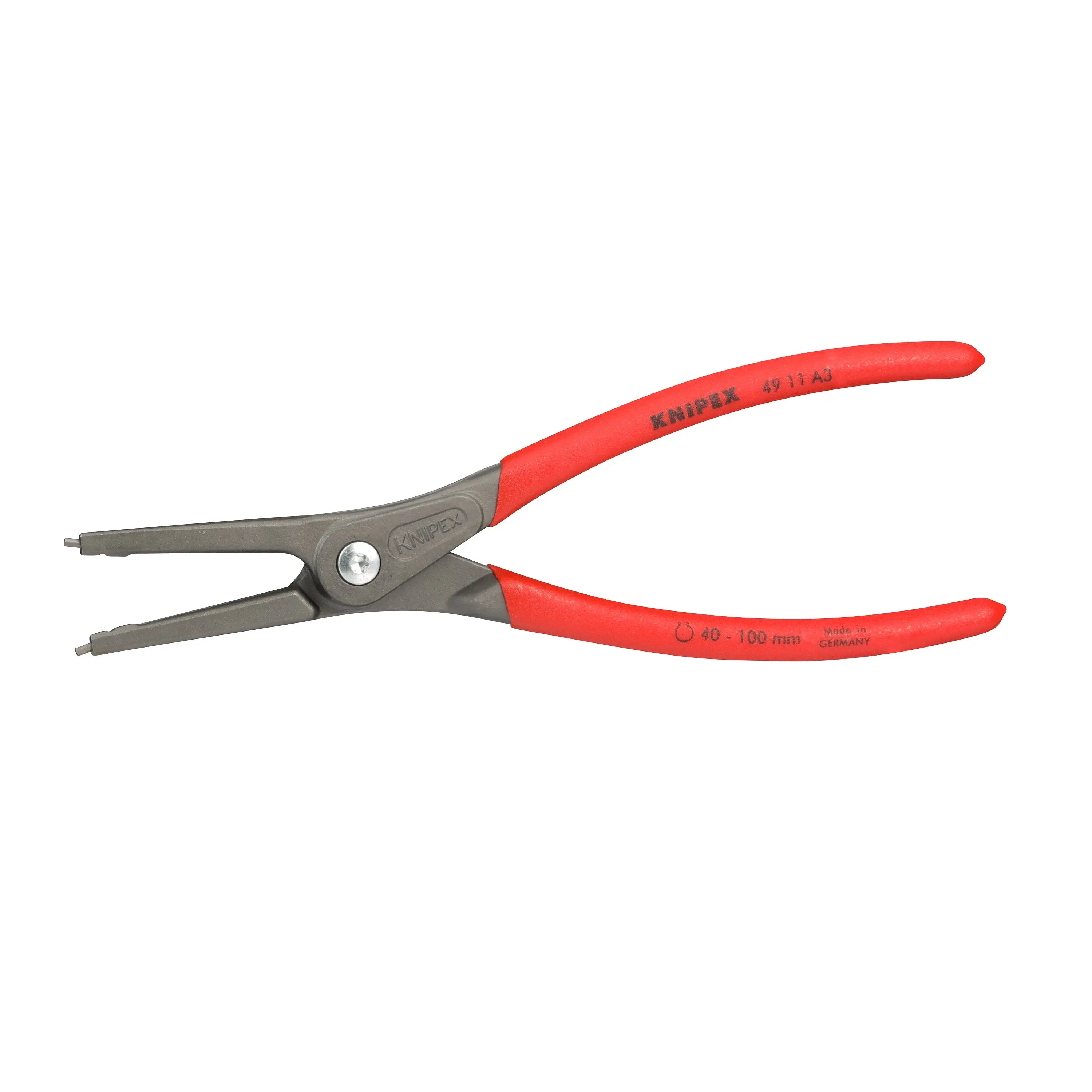 KNIPEX Precision Circlip Pliers for External Circlips on Shafts 225mm 2.3mm Diameter Tips 49 11 A3 White Rose Tools