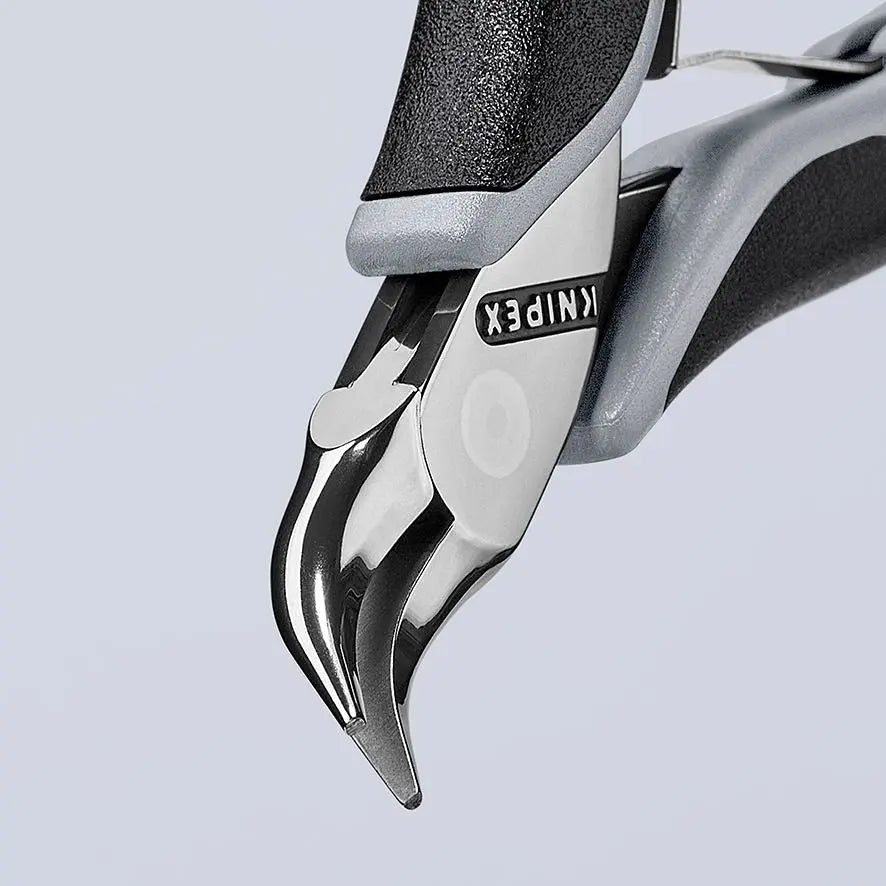 KNIPEX Precision Electronics Bent NosePliers ESD 115mm Black/Grey Multi Component Grips 35 42 115 ESD White Rose Tools