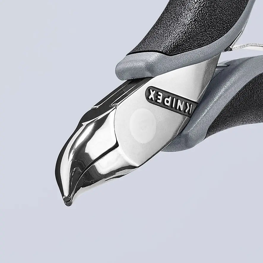 KNIPEX Precision Electronics Bent NosePliers ESD 115mm Black/Grey Multi Component Grips 35 42 115 ESD White Rose Tools