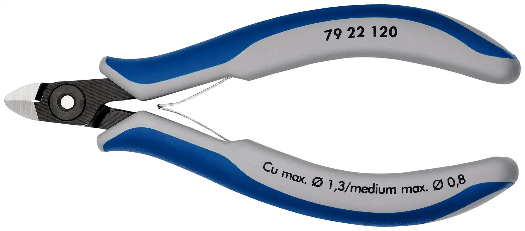 KNIPEX Precision Electronics Diagonal Cutter Cutting Pliers 120mm Multi Component Grips 79 22 120 White Rose Tools