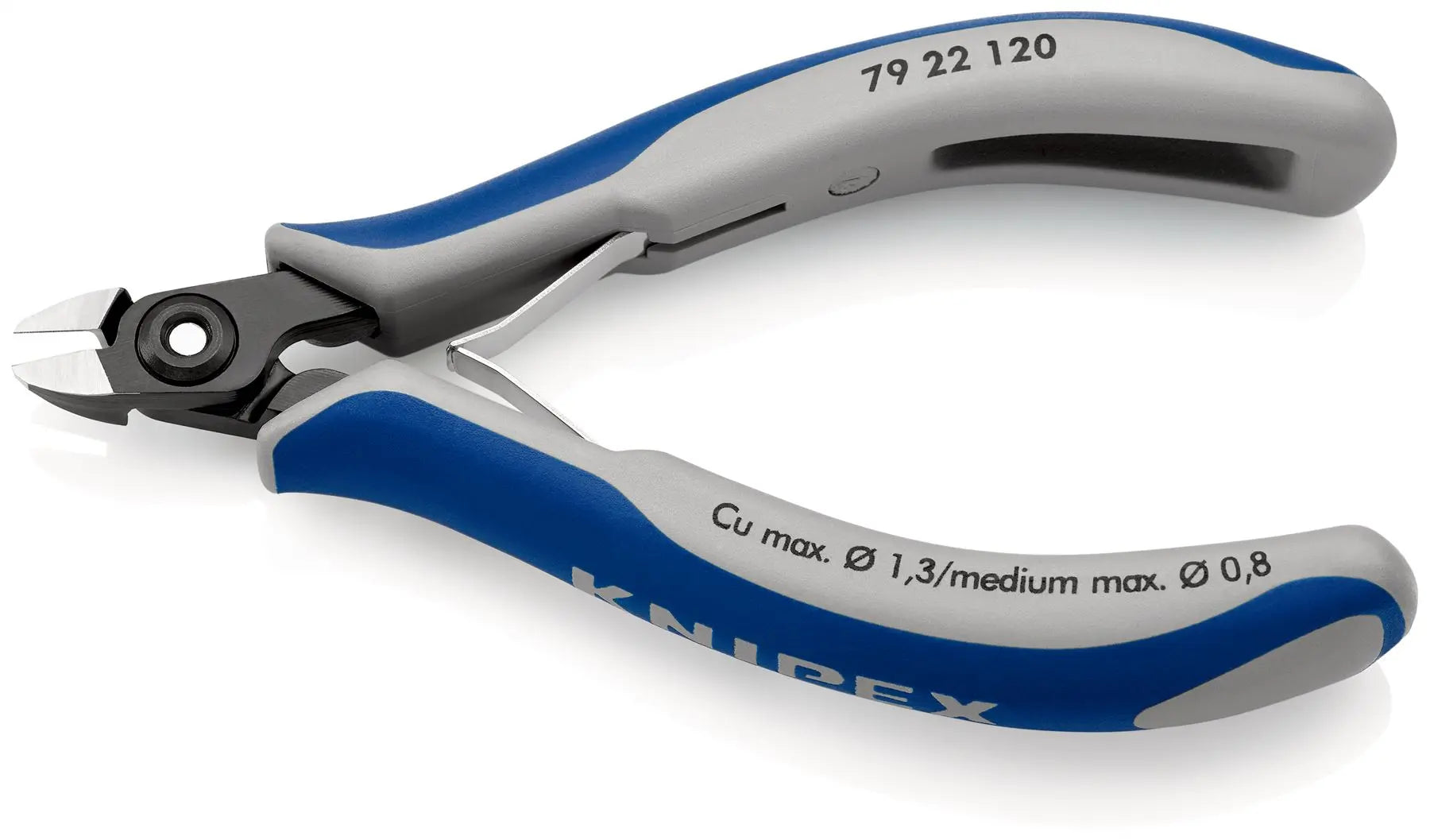 KNIPEX Precision Electronics Diagonal Cutter Cutting Pliers 120mm Multi Component Grips 79 22 120 White Rose Tools