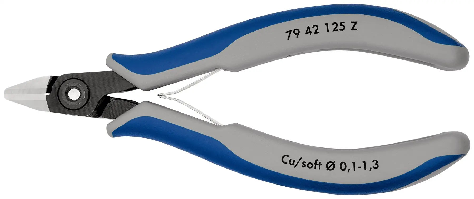 KNIPEX Precision Electronics Diagonal Cutter Cutting Pliers 125mm Multi Component Grips 79 42 125 Z White Rose Tools