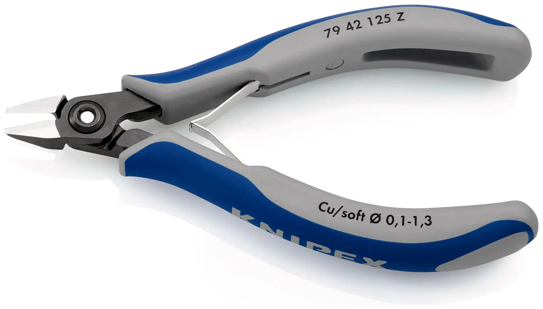KNIPEX Precision Electronics Diagonal Cutter Cutting Pliers 125mm Multi Component Grips 79 42 125 Z White Rose Tools