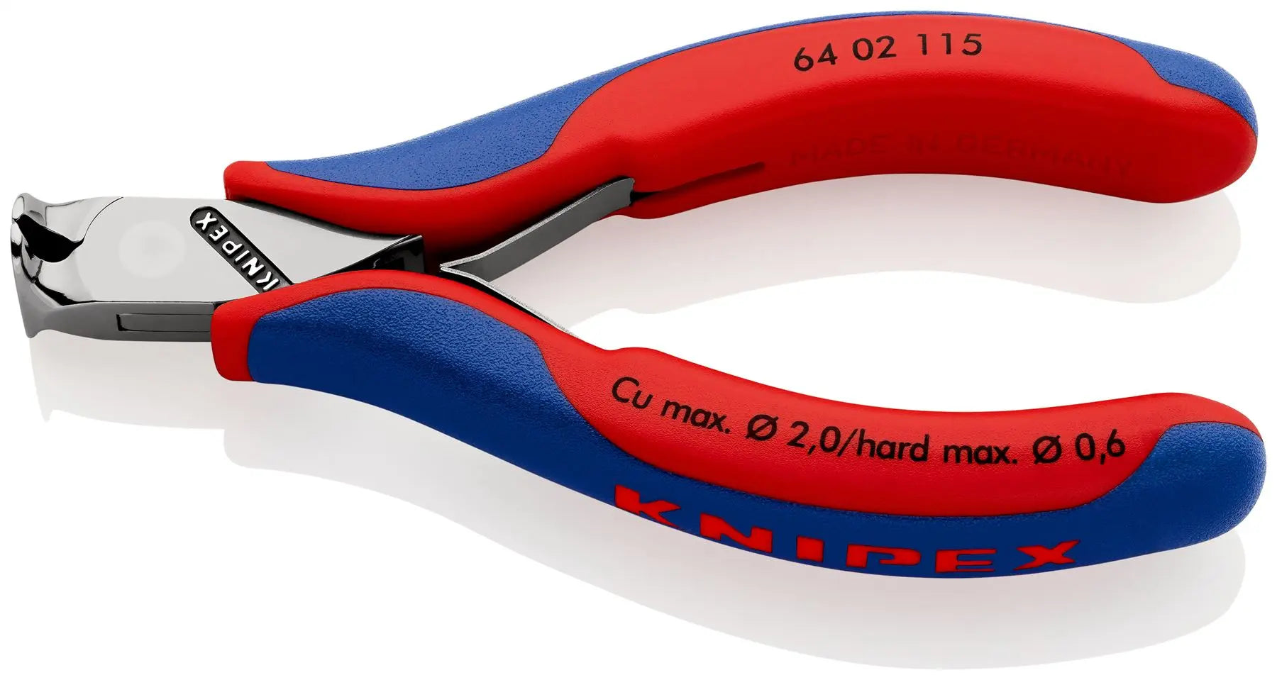KNIPEX Precision Electronics End Cutting Nipper Pliers 115mm Multi Component Grips 62 02 115 White Rose Tools