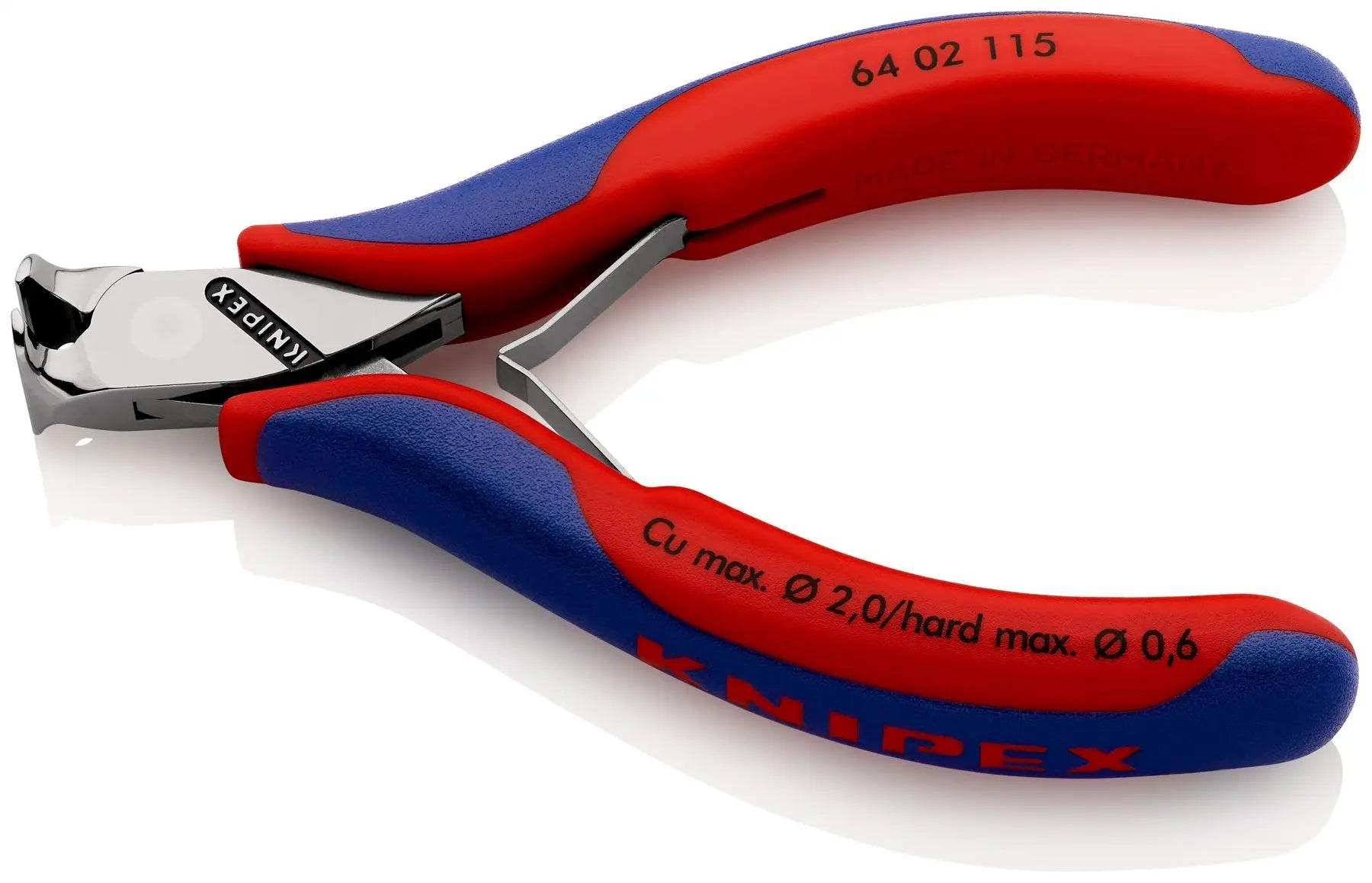 KNIPEX Precision Electronics End Cutting Nipper Pliers 115mm Multi Component Grips 62 02 115 White Rose Tools