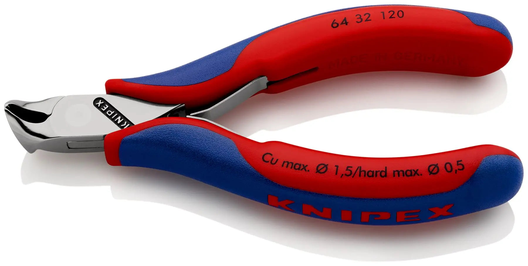 KNIPEX Precision Electronics End Cutting Nipper Pliers 15° Bend 120mm Multi Component Grips 64 32 120 White Rose Tools