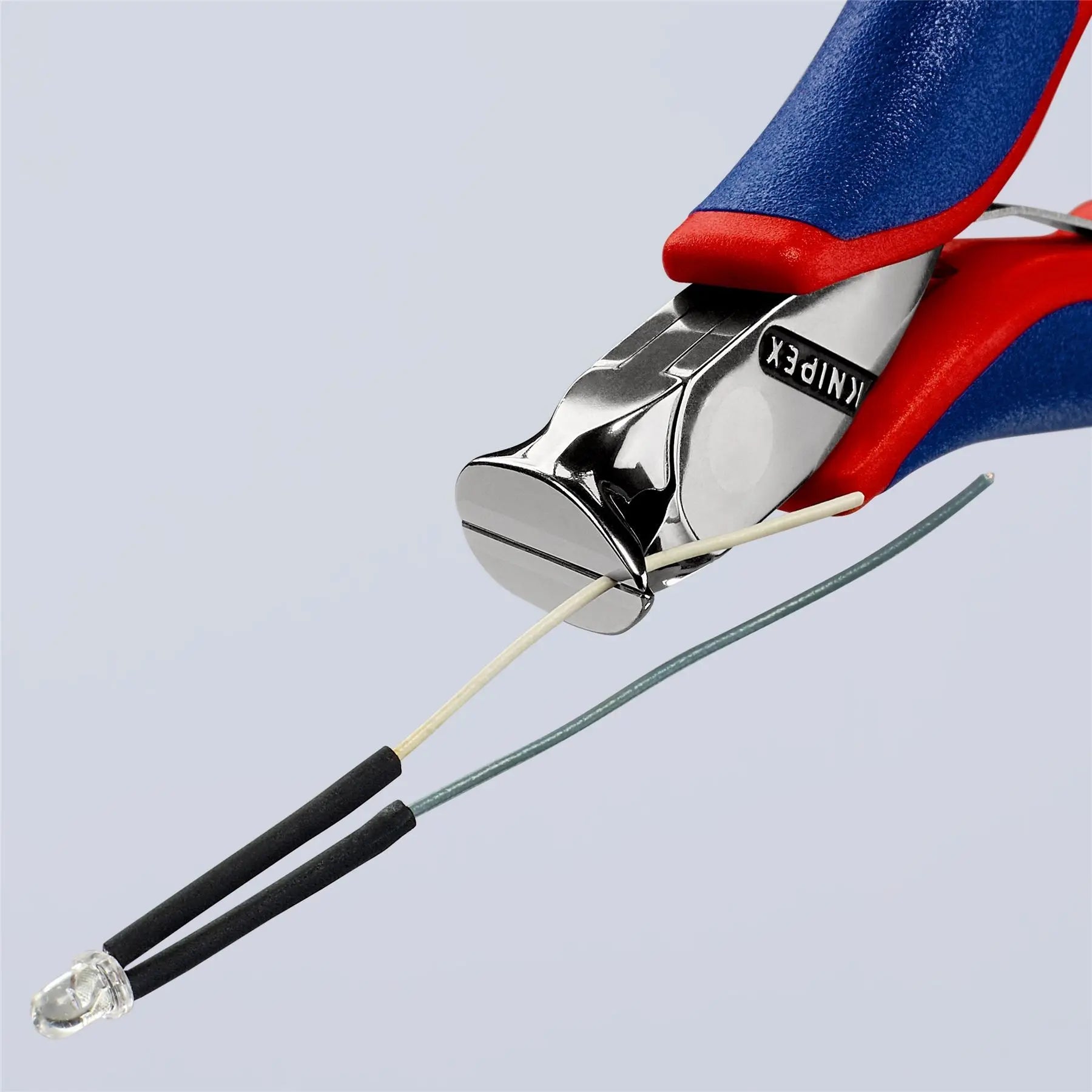 KNIPEX Precision Electronics End Cutting Nipper Pliers 15° Bend 120mm Multi Component Grips 64 32 120 White Rose Tools