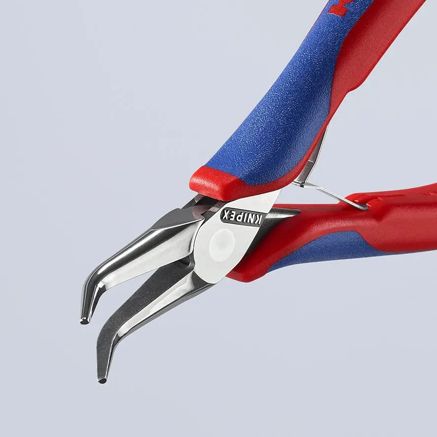 KNIPEX Precision Electronics Gripping Pliers 45° Bent Nose 145mm Multi Component Grips 35 82 145 White Rose Tools