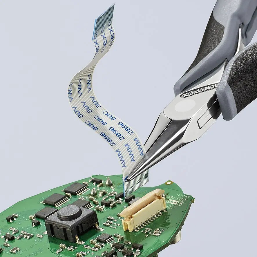 KNIPEX Precision Electronics Gripping Pliers ESD 115mm Black/Grey Multi Component Grips 35 22 115 ESD White Rose Tools