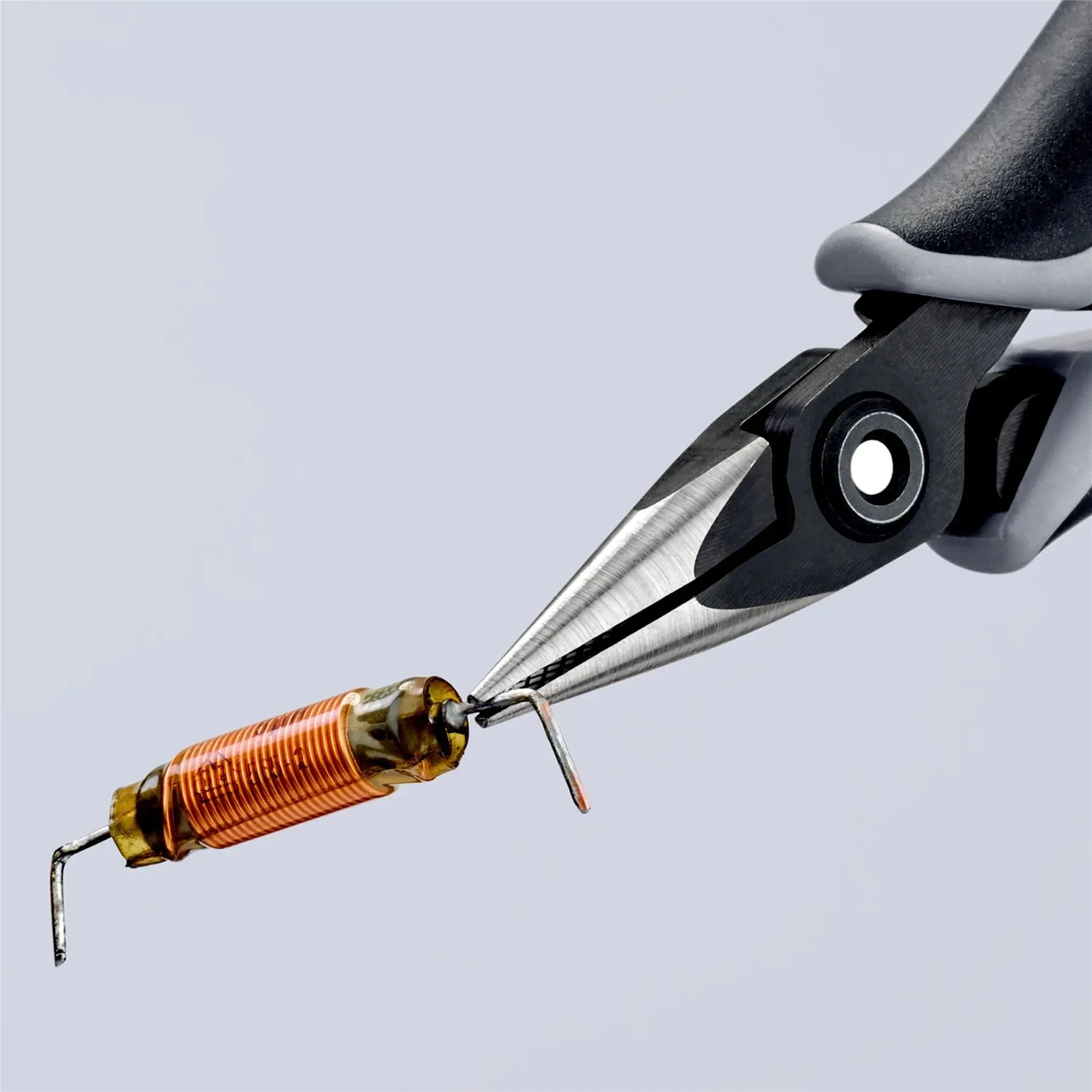 KNIPEX Precision Electronics Gripping Pliers ESD 130mm Black/Grey Multi Component Grips 34 52 130 ESD White Rose Tools