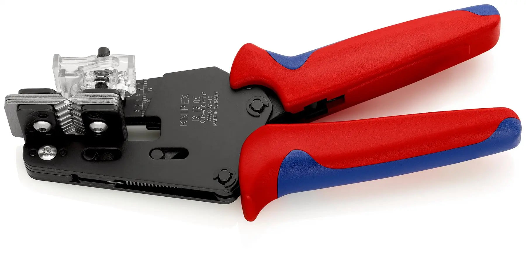 KNIPEX Precision Insulation Wire Stripper with Adapted Blades 195mm Multi Component Grips 12 12 06 White Rose Tools