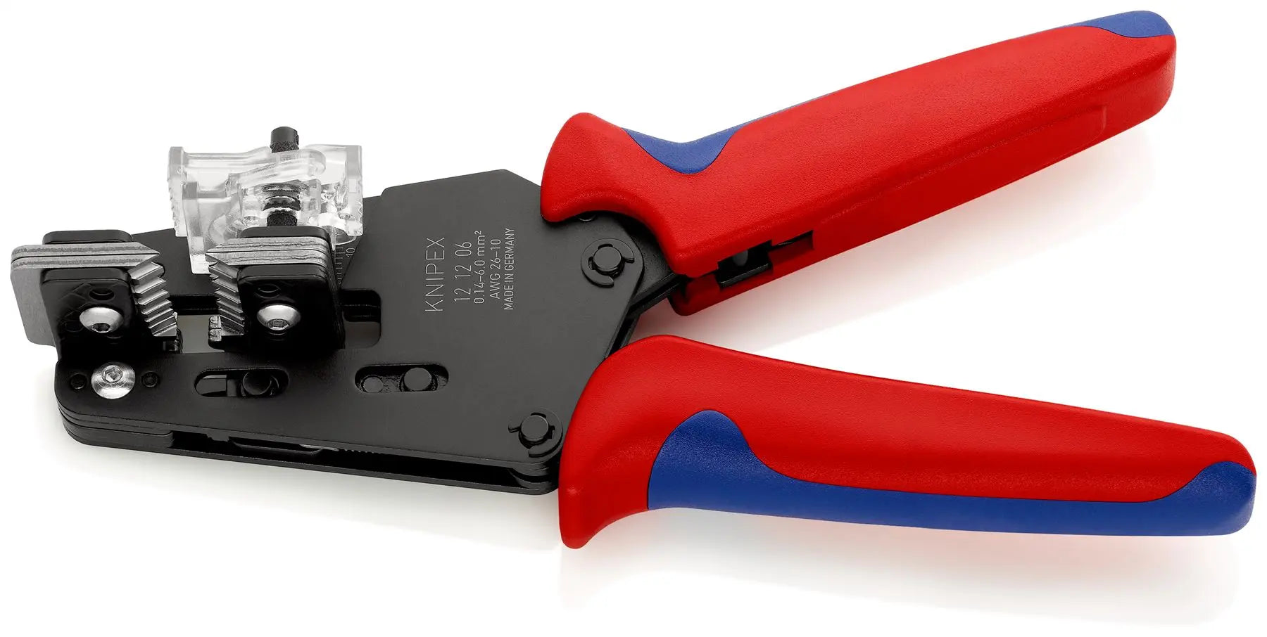 KNIPEX Precision Insulation Wire Stripper with Adapted Blades 195mm Multi Component Grips 12 12 06 White Rose Tools