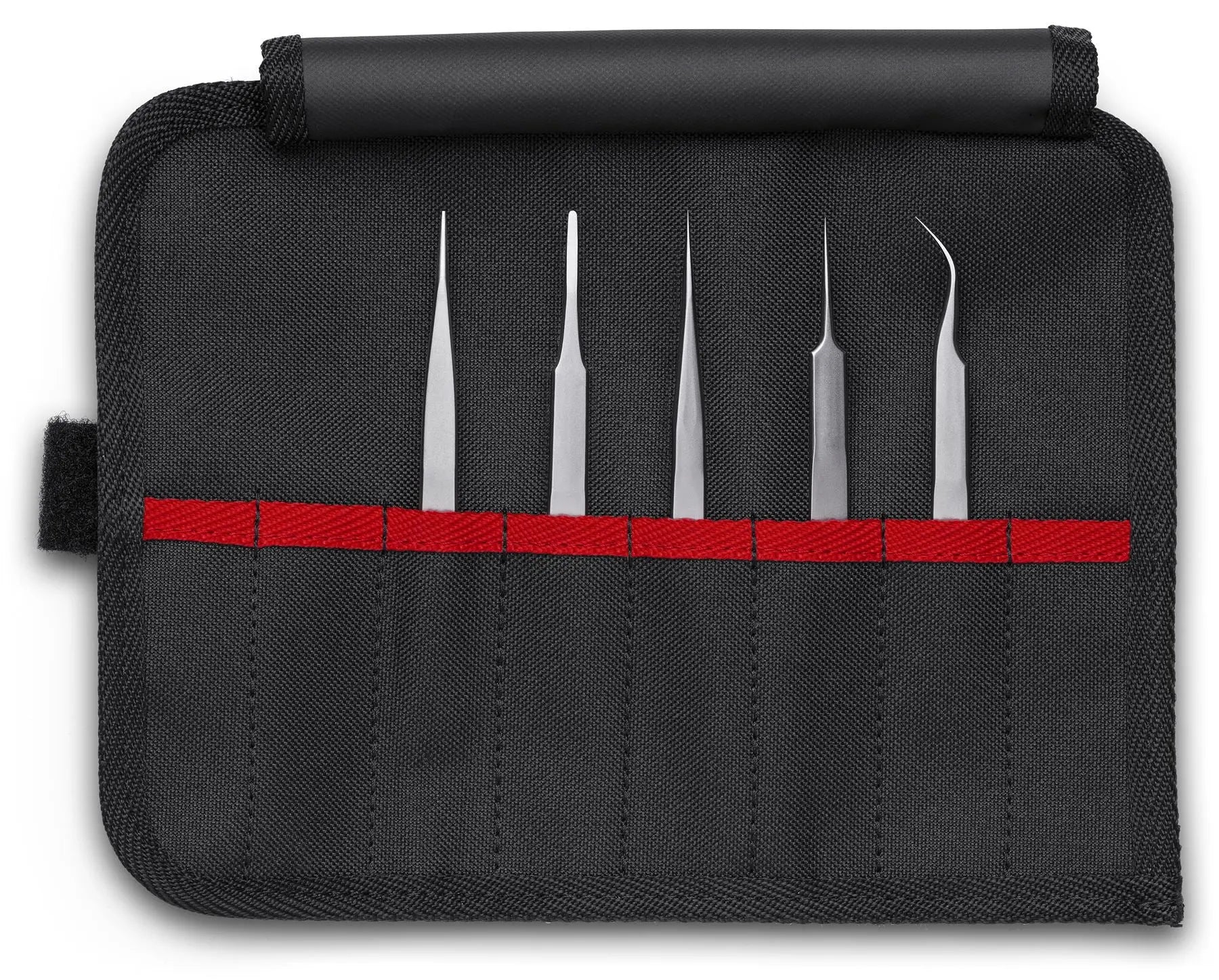 KNIPEX Precision Tweezers Set in Tool Roll 5 Pieces 92 00 02  White Rose Tools