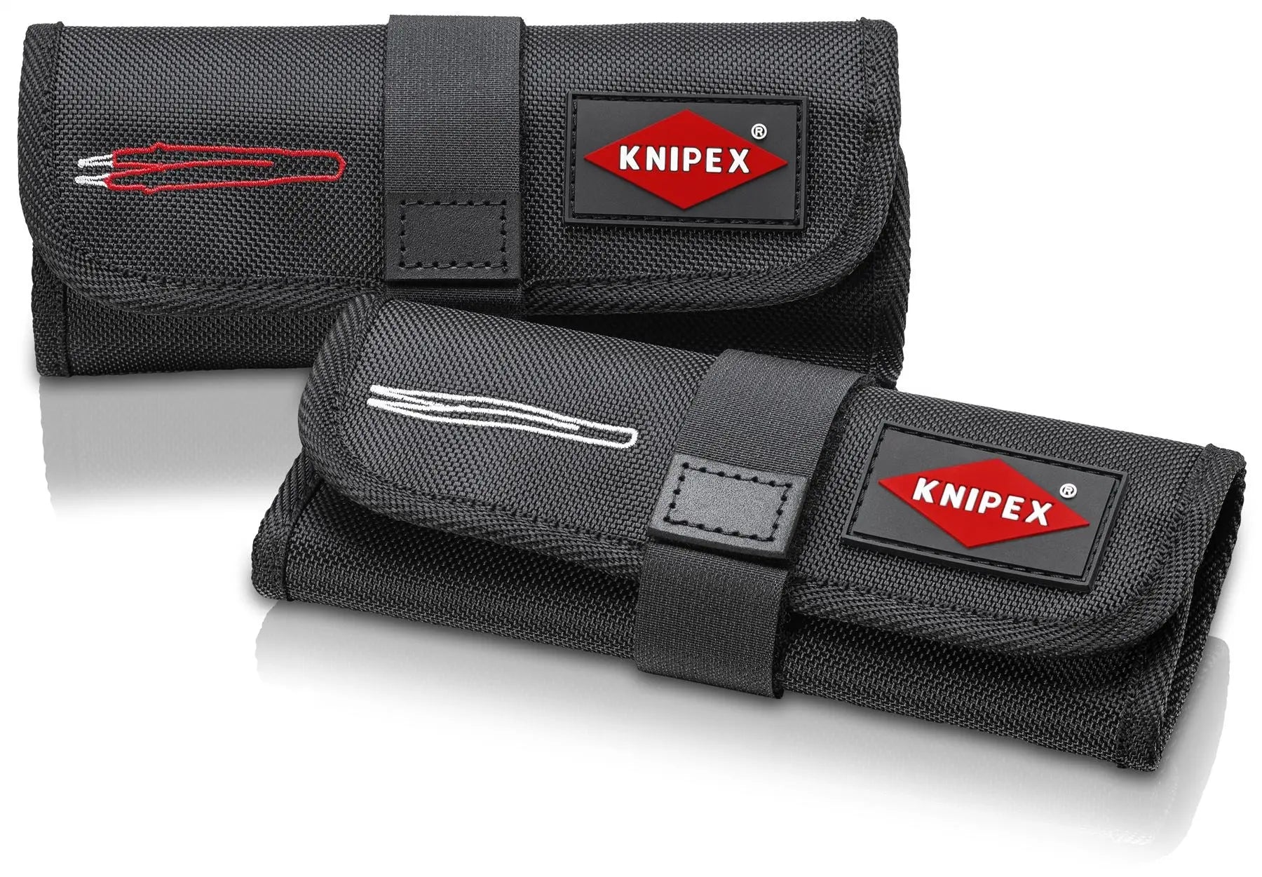 KNIPEX Precision Tweezers Set in Tool Roll 5 Pieces 92 00 02 White Rose Tools