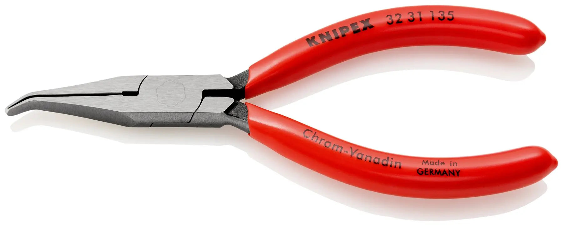 KNIPEX Relay Adjusting Gripping Pliers Bent Nose Plier 135mm Plastic Coated 32 31 135 White Rose Tools
