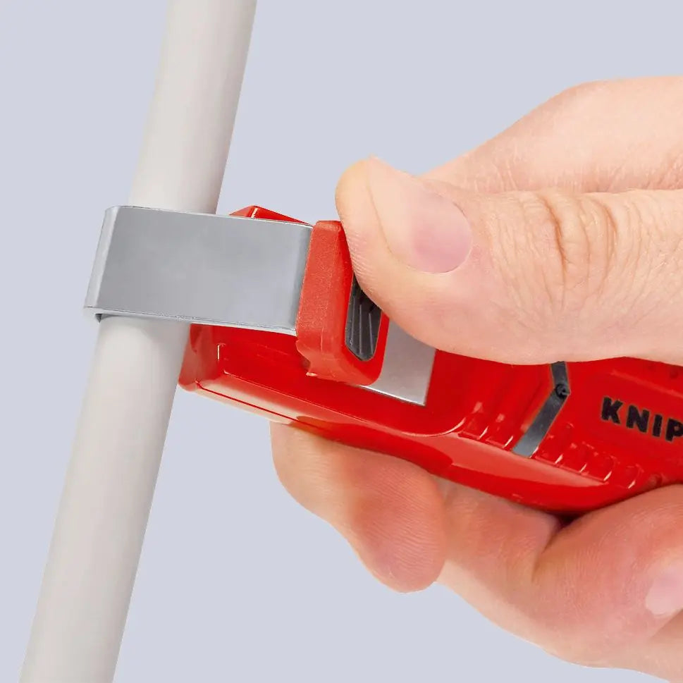 KNIPEX Round Cable Stripping Tool with Scalpel Blade 130mm for 8-28mm Diameter 16 20 28 SB White Rose Tools